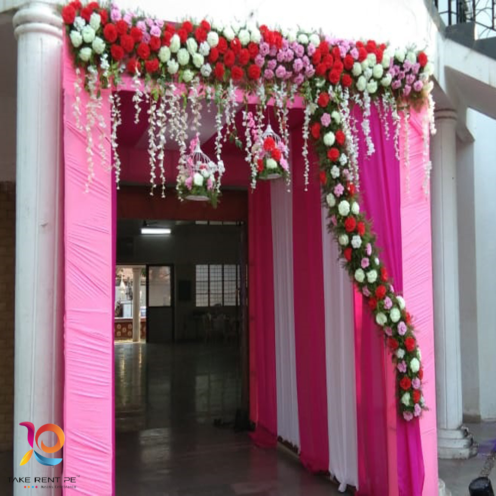 Sweet and Simple Flower Dropping Wedding Stage Decoration for ...